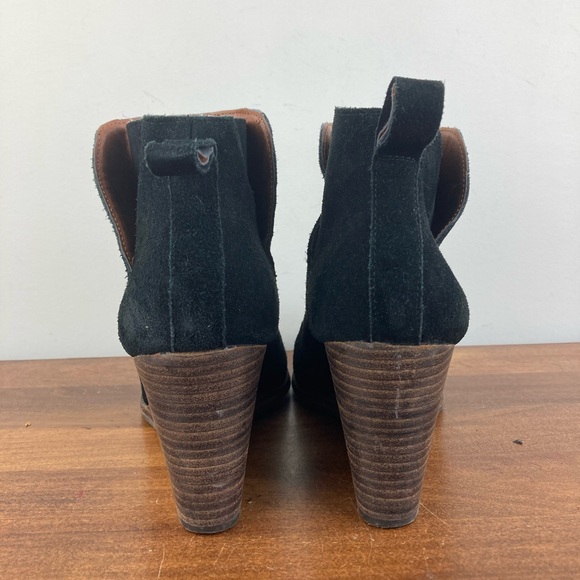 Lucky Brand Yezzah Black Suede Wedge Ankle Bootie Boots Women’s Size 10M. - Picture 5 of 12